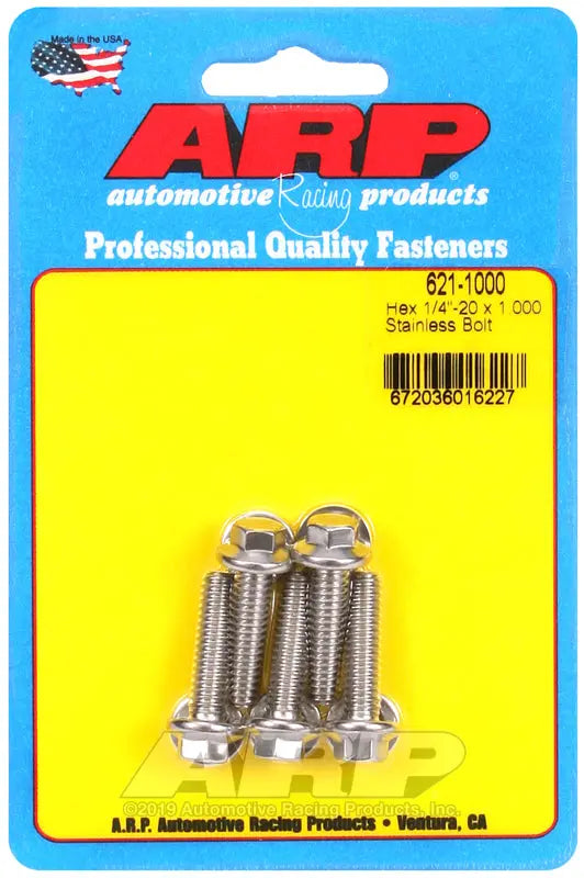 ARP Hex Bolt 1/4-20 x 1 inch, Pack of 5 - Durable Steel Fasteners