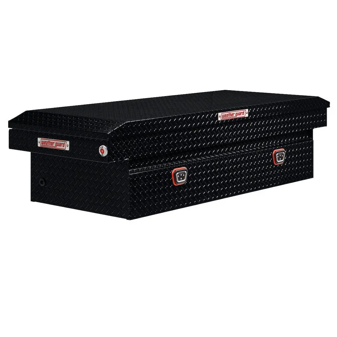 WeatherGuard Saddle Box (Part #117504) – Durable Aluminum Storage Solution for Trucks