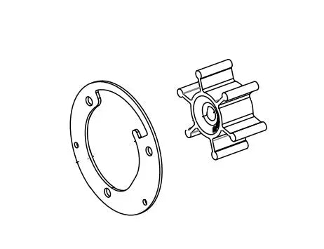 Shurflo MACERATOR Impeller Kit (Part Number 9457100) for Marine and RV Waste Systems