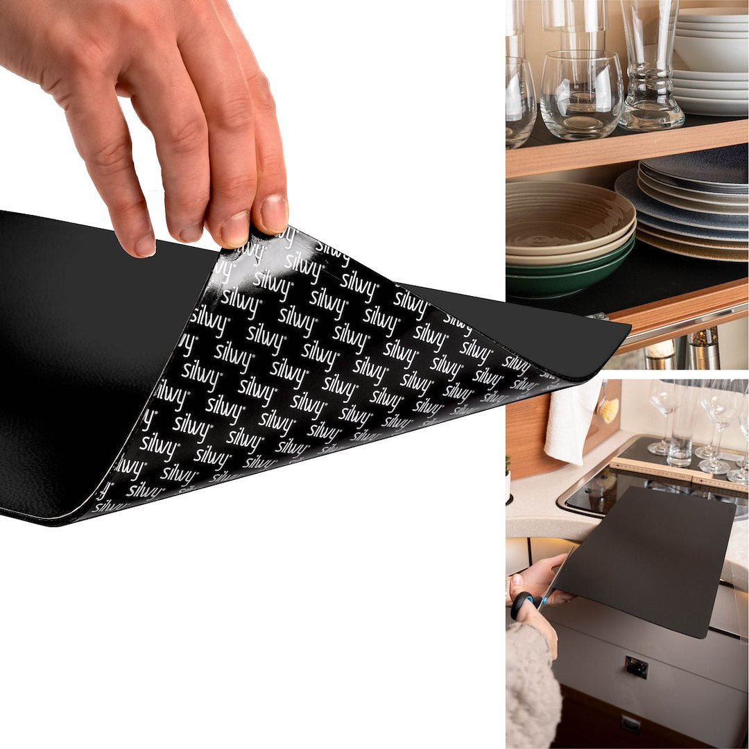SILWY MAGNET Metal Nano-Gel Mat Black – Durable Anti-Slip Floor Mat with Nano Technology