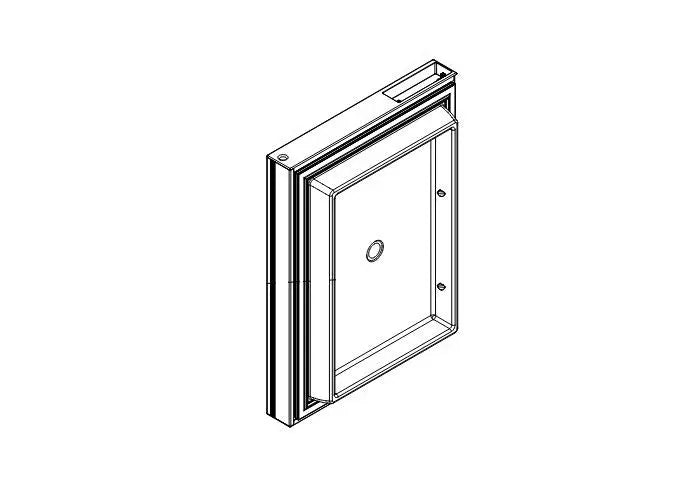DAVE CARTER NR640398 Kit for Service Door - Upper Right, Stainless Steel