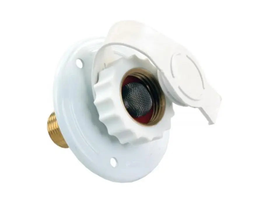 JR Products Water Flange in White Metal – Part Number 62165