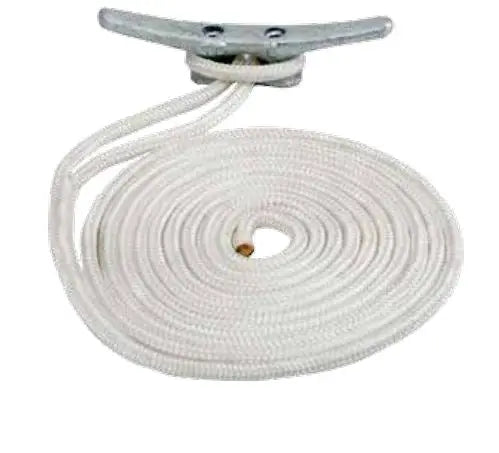 Sea Dog Double Braid Nylon Dock Line (Part #2110015WH1) – 15 ft, Heavy-Duty Marine Rope