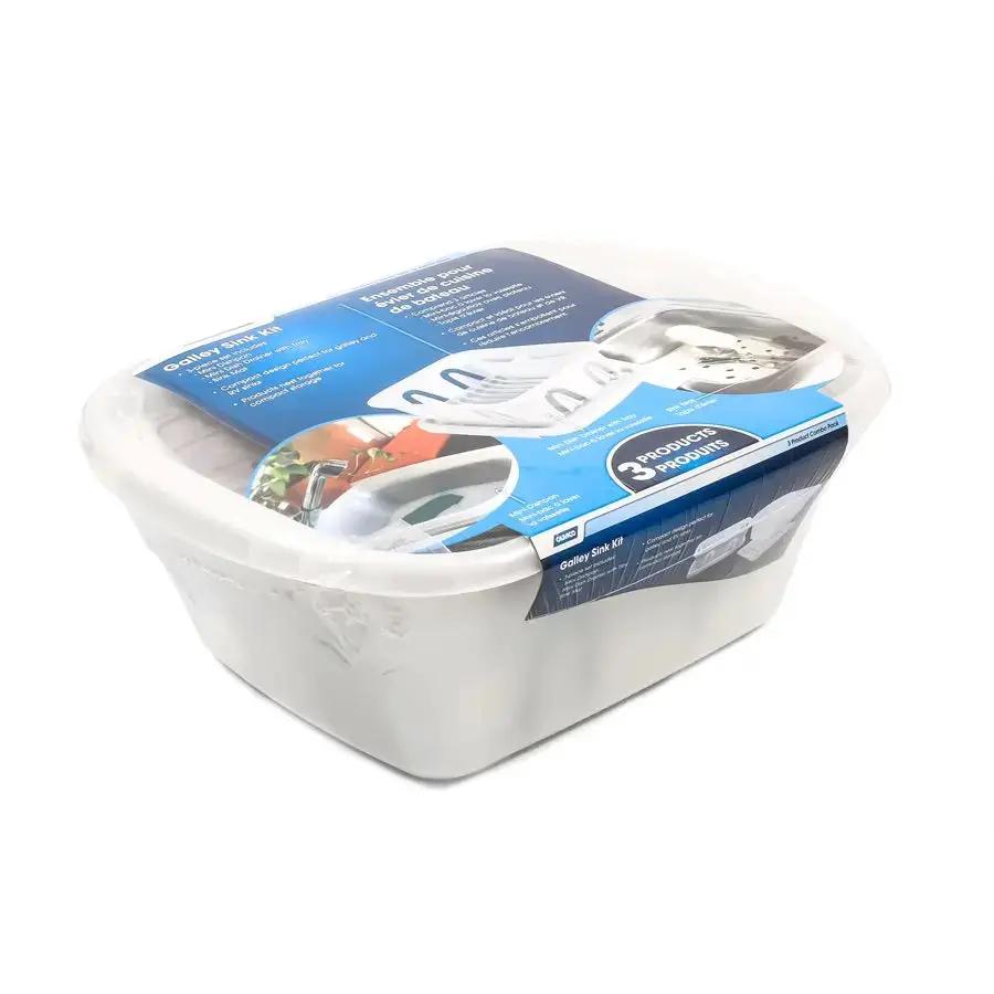 Camco Sink Kit White - Part Number 43517 for Durable Kitchen or Bathroom Installation by CAMCO