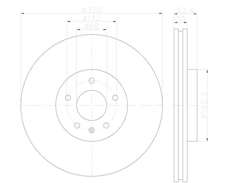 HELLA Disc Brake Rotor Part 355123122 for Reliable Vehicle Braking Performance