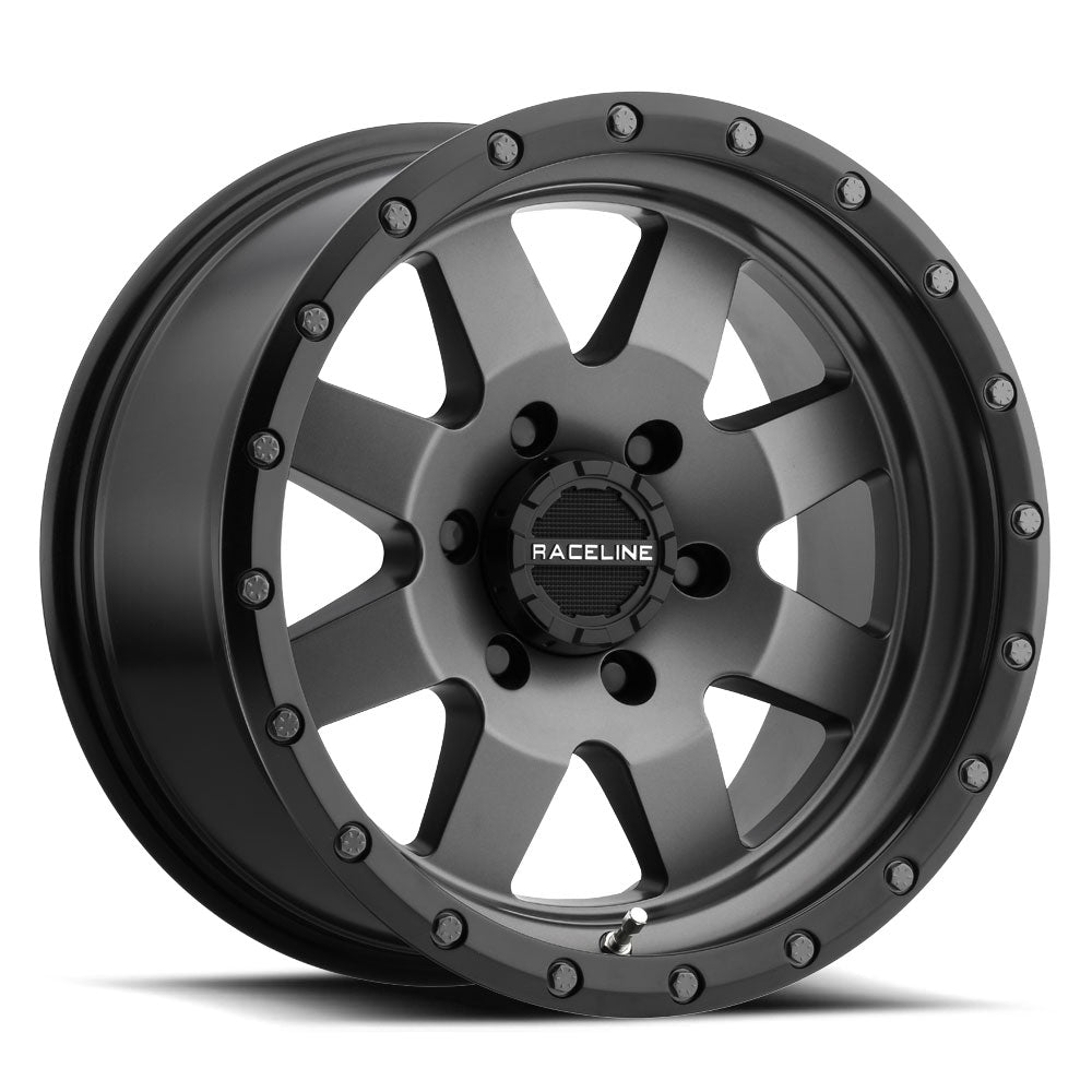 Raceline 935B 15x5 Inch Aluminum Wheel – 5x114.3 Bolt Pattern, 0mm Offset
