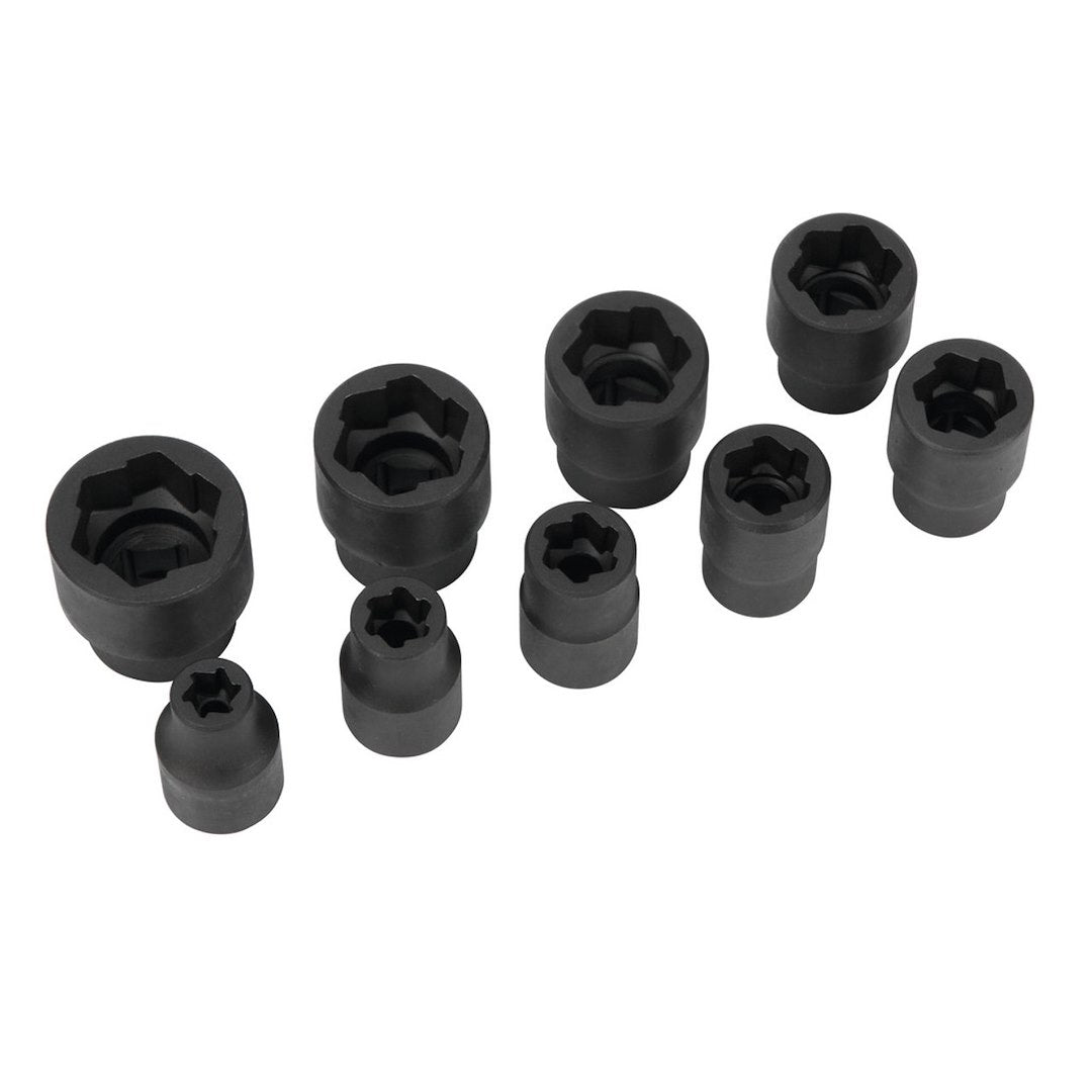 PERFORM TOOL W38917 9-Piece 3/8-Inch Drive Metric Bolt Extractor Set