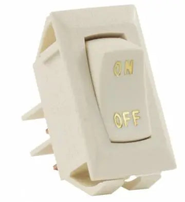 JR Products 12V On/Off Switch Ivory - Reliable Power Control