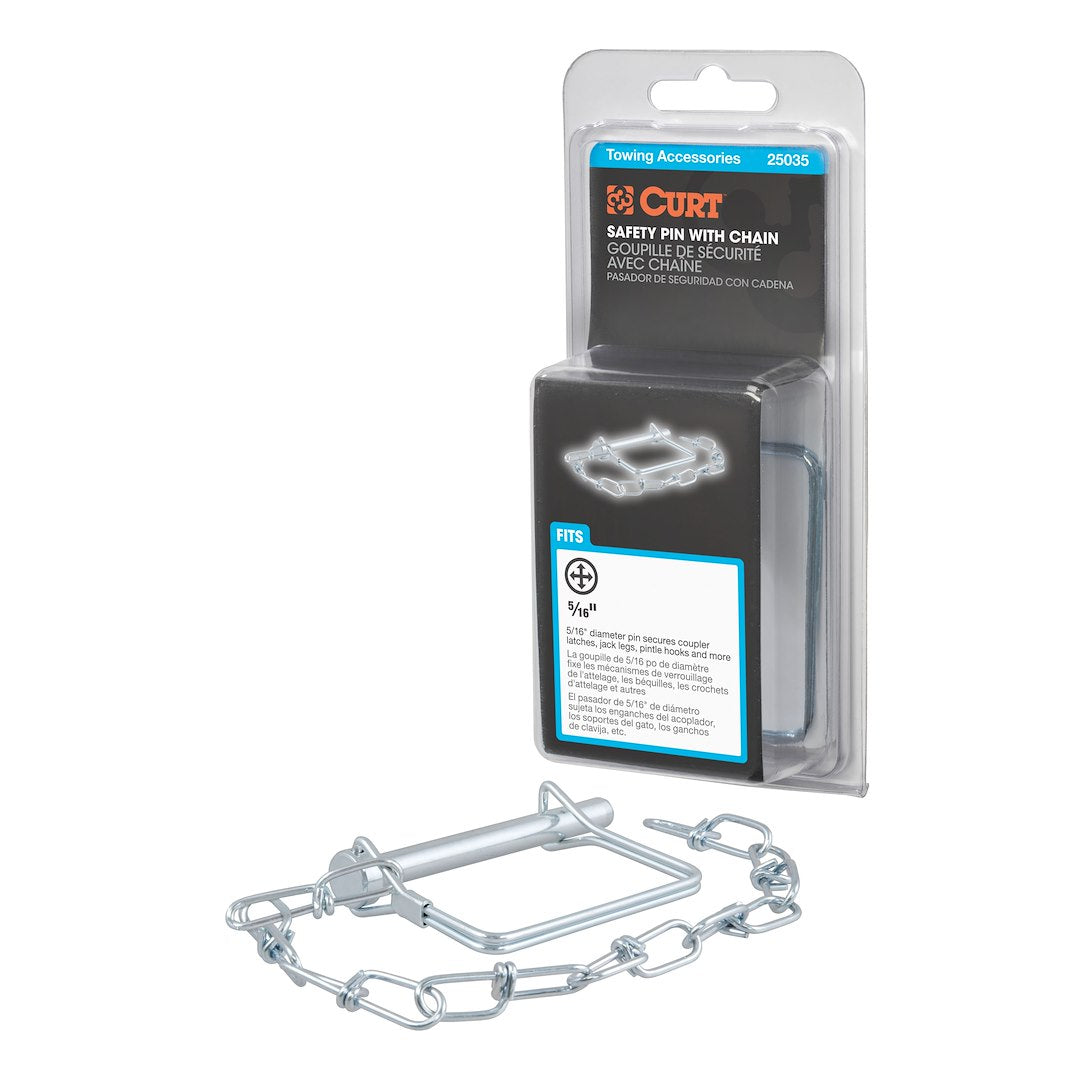 CURT Manufacturing Safety Pin (Part #25035) for Secure Trailer and Equipment Connections