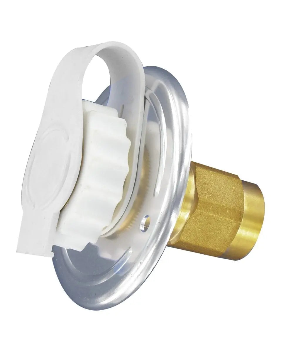 Valterra LLC Inlet Metal 2.75' LF Aluminum - Durable Marine-Grade Fitting