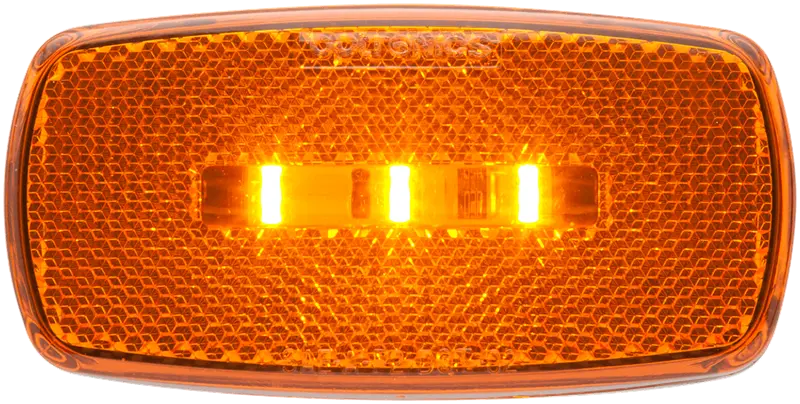 OPTRONICS MCL32ABBP LED Mark Light - Oval Black Base with Amber Lens