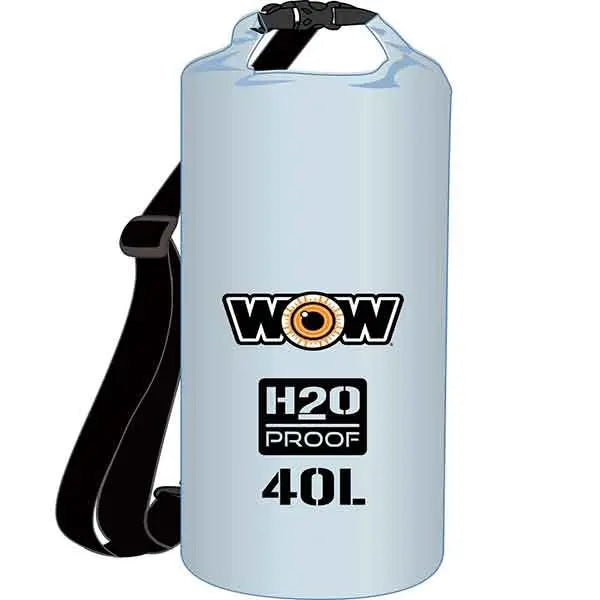 WOW Sports H2O Proof 40L Dry Bag Clear – Waterproof Storage for Outdoor Adventures