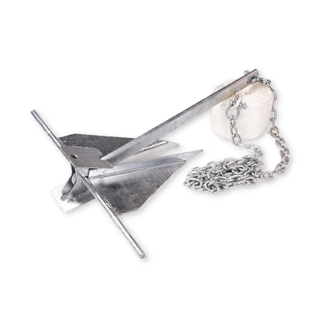 Aqua Pro M41201 Anchor Kit with 8.5 lb Anchor, 4' Chain, and 3/8" x 150' Chain