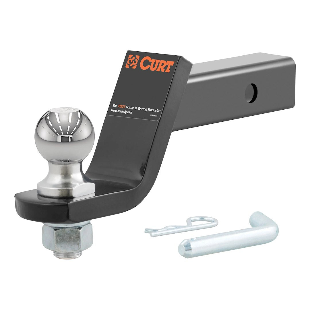 CURT Manufacturing 45856 4' Drop Loaded Ball Mount with 2' Ball for Trailers and Towing