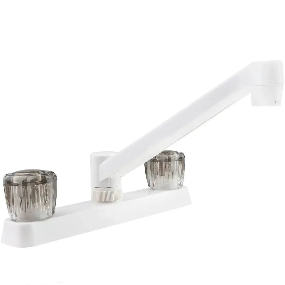 DURA FAUCET DFPK600SWT Two-Handle Kitchen Faucet with Smoked White Finish by DURA FAUCET