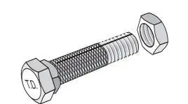 TIE DOWN Slotted Bolt & Nut Set (8-Pack) - Durable Fasteners for Heavy-Duty Applications
