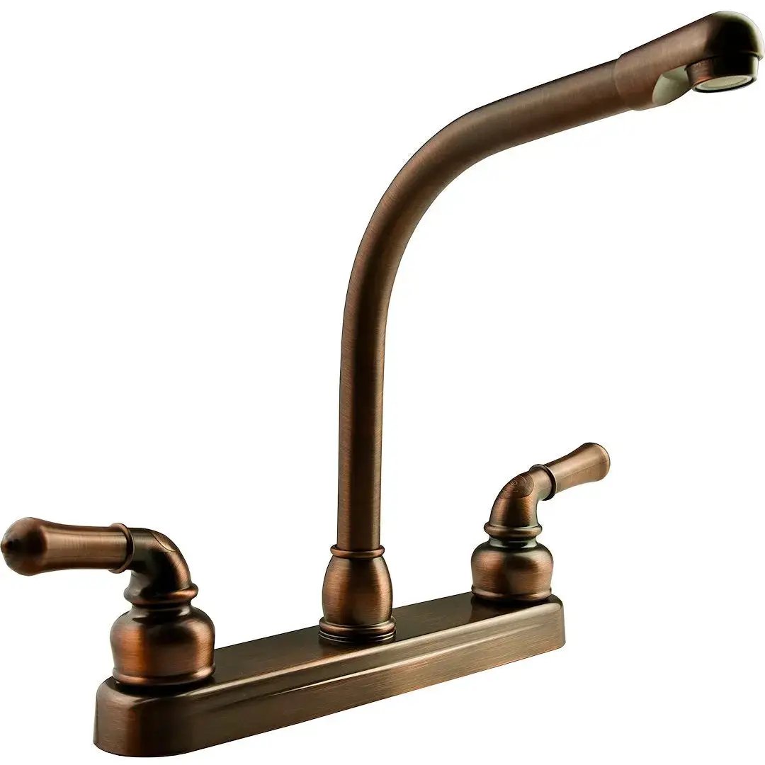 DURA FAUCET DFPK210COR Hi-Rise RV Kitchen Faucet with Pull-Out Sprayer by DURA FAUCET