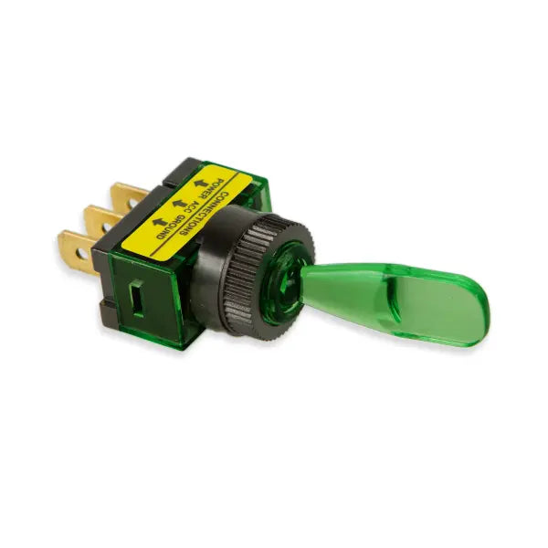WIRTHCO 20501 20A Green Toggle Switch for Industrial Equipment