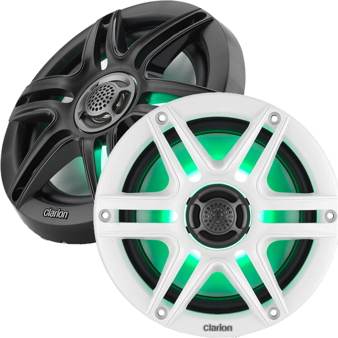 Clarion 6.5-inch Coaxial Marine Speakers with Enhanced Sound Performance