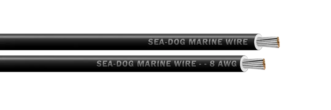 Sea Dog 8 AWG Black Primary Wire, 100 Feet - Durable Marine Electrical Cable