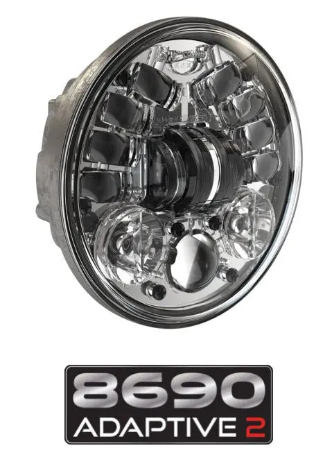 JW Speaker 8690A2-12V LED Headlight in Chrome Finish