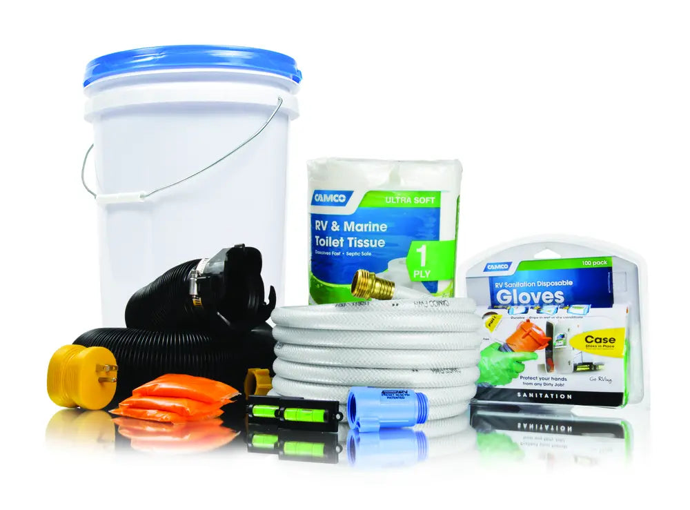 Camco Starter Kit LV 6 20' Hose - Reliable RV Water Supply Solution