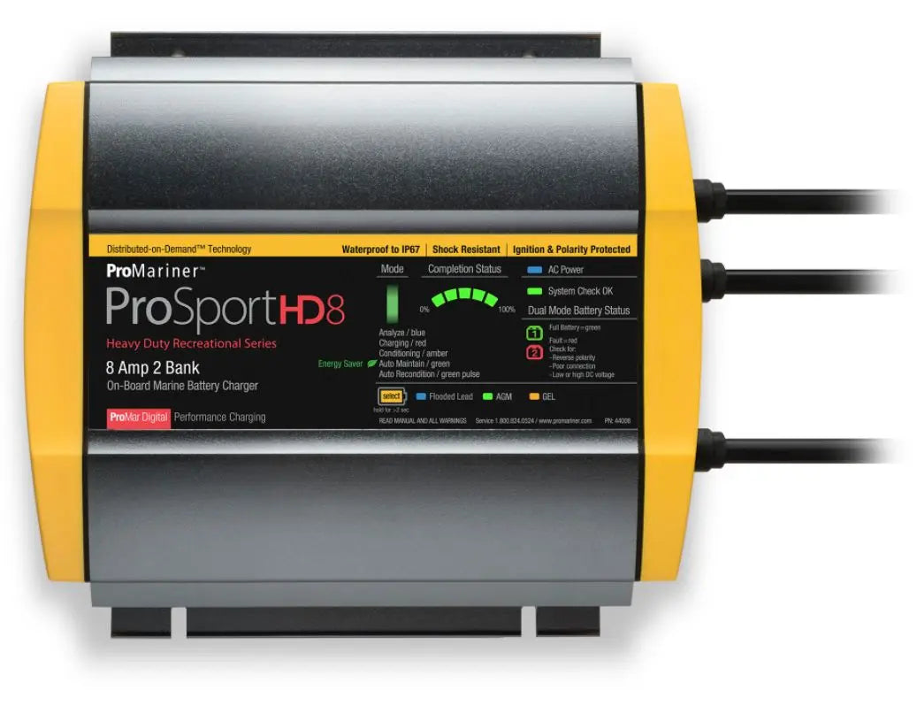 PRO MARINER PROSPORT HD 8 Amp 2-OP Marine Battery Charger (Part #44008)