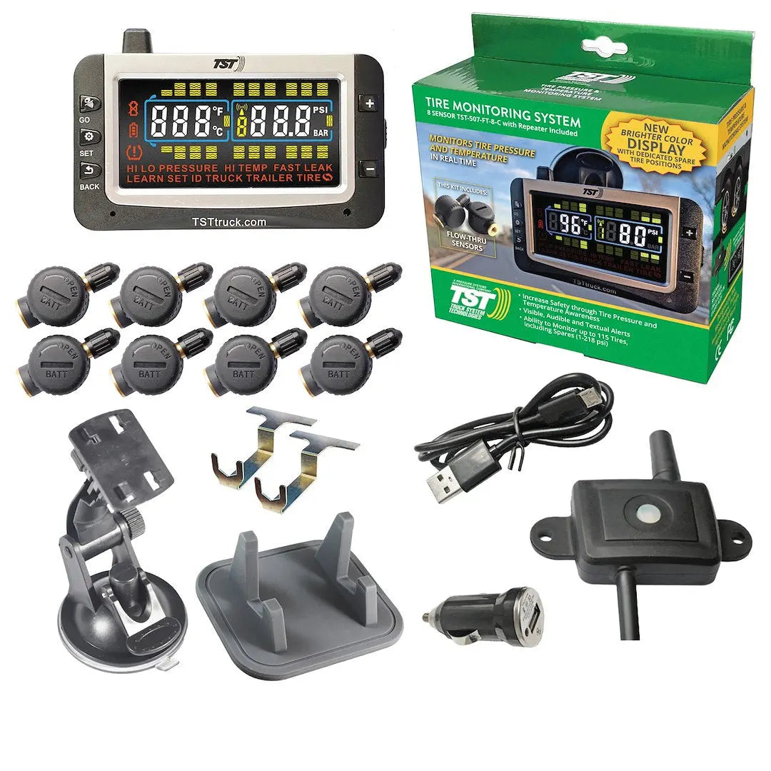 TRUCK SYSTMS TST507FT8C Tire Pressure Monitoring System with 8 Flow Thru Sensors