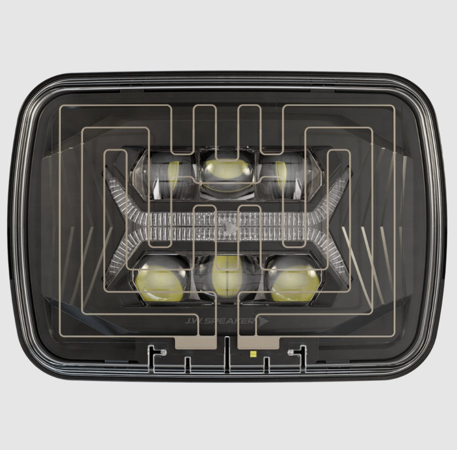JW Speaker 0562611 12-24V DOT/ECE LED Right Hand High & Low Beam Headlight