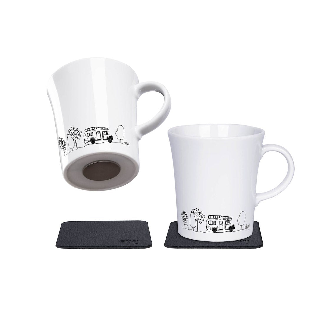SILWY MAGNET Handle Cups Camping Black - Durable Outdoor Drinkware