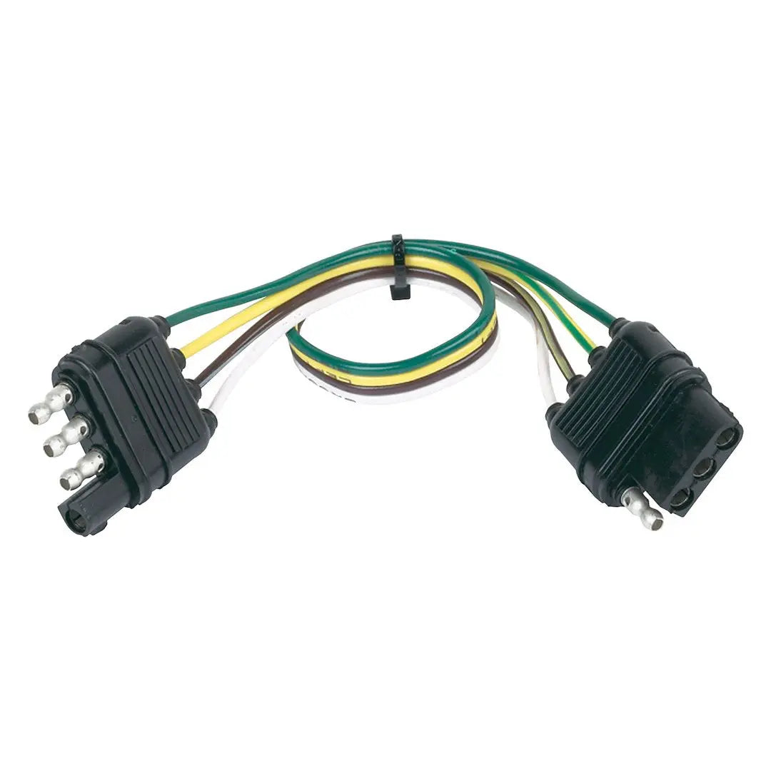 Husky Towing 30312 4-Way Flat Trailer Connector - Durable Vehicle Trailer Wiring Plug
