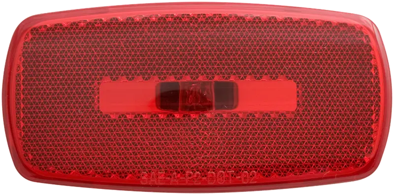 Optronics MC32RBP Red Marker Light with Rectangular Reflector and Clear Lens
