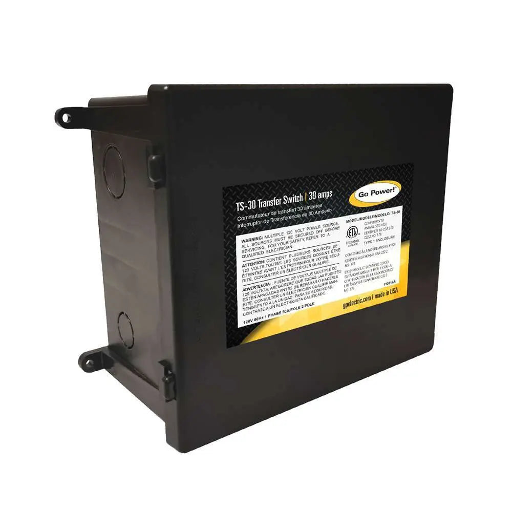 GO POWER TS-30 30 Amp Transfer Switch for Reliable Power Transfer
