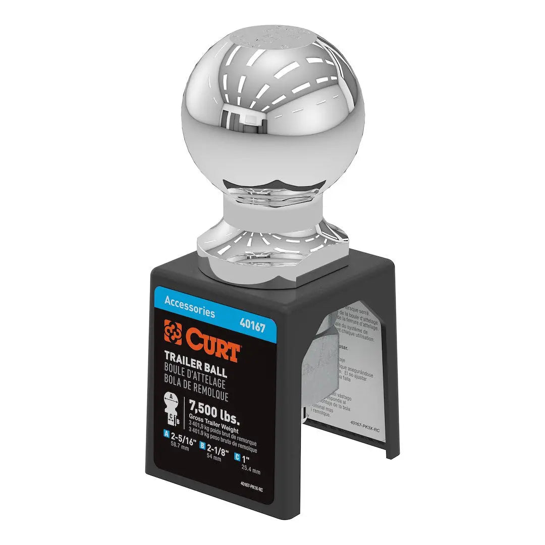 CURT Manufacturing 40167 2-5/16 Inch Trailer Ball with 1 Inch Shank