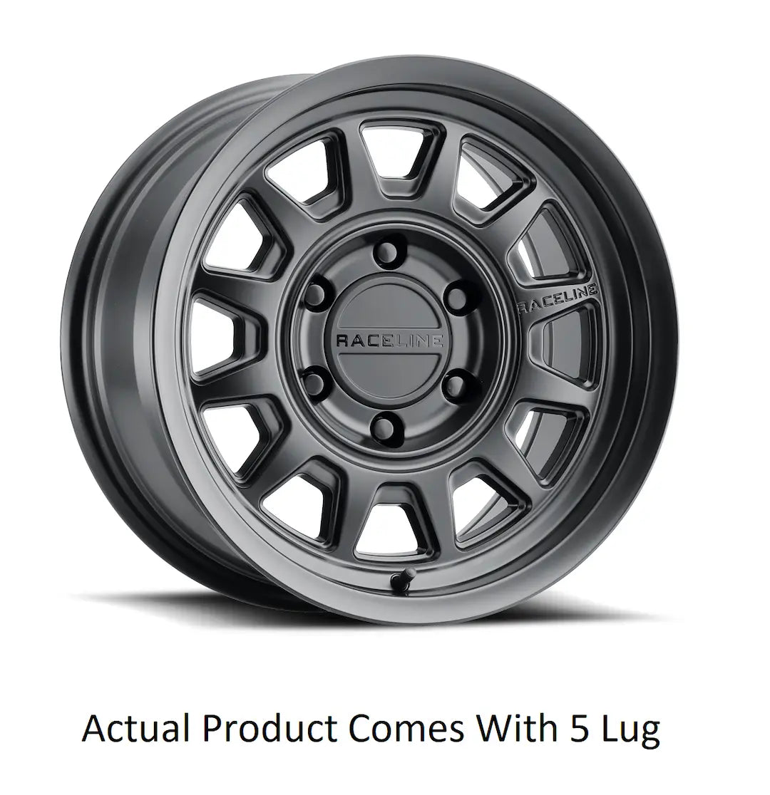 Raceline AeroBlk 17x9 Inch Alloy Wheel - 5x127 Bolt Pattern, ET-12 Offset
