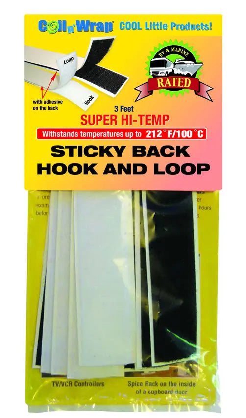 AP Products 6' Hook and Loop Sticky Back - Durable Fastening Solution