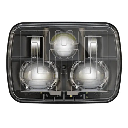 JW Speaker 0554481 8910-EV2 12/24V DOT/ECE Right-Hand Headlight - Black Housing