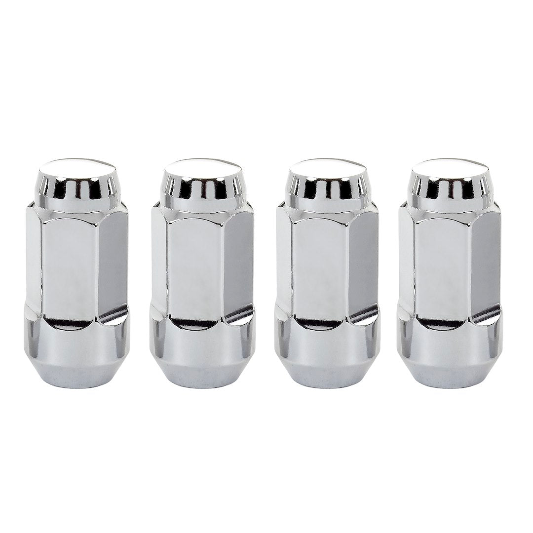 MCGARD BulgeNut 4-Pack 14x1.5 Chrome Lug Nut Set - Durable Alloy Construction