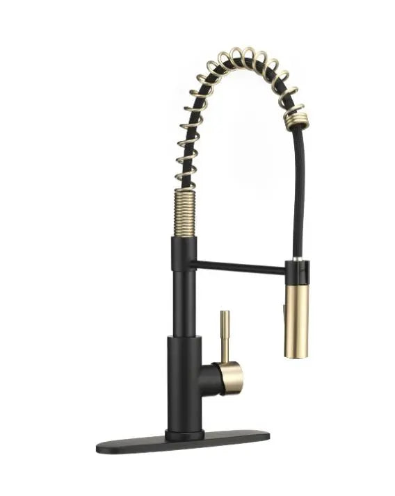 DURA FAUCET DFMK504SLK Coil Pull-Down Kitchen Faucet with Modern Design