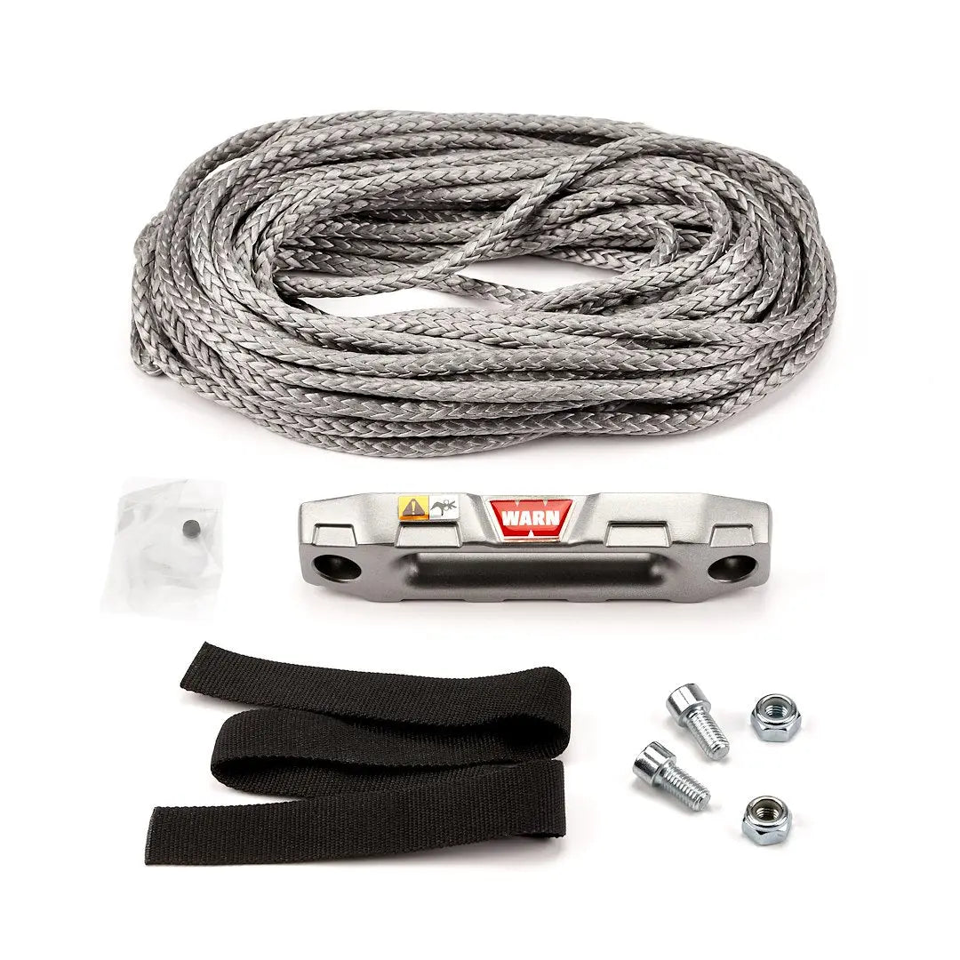 WARN Industries Epic Long 1/4 Inch Synthetic Winch Cable Replacement Kit (Part Number 100970)