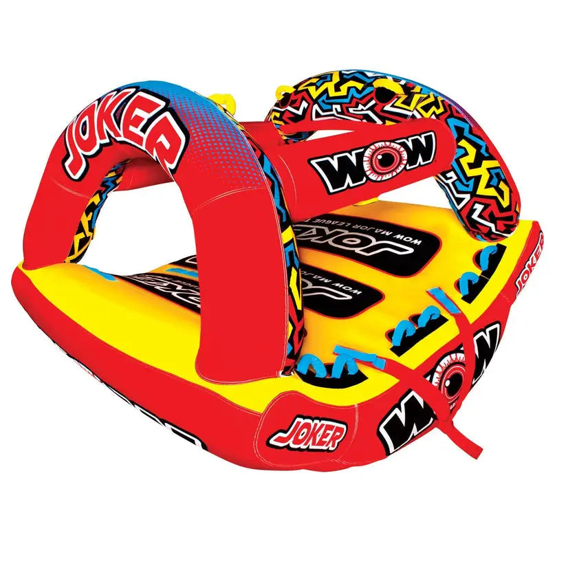 WOW Sports Joker 3-Person Towable Tube - Durable Inflatable Water Toy for Thrilling Rides
