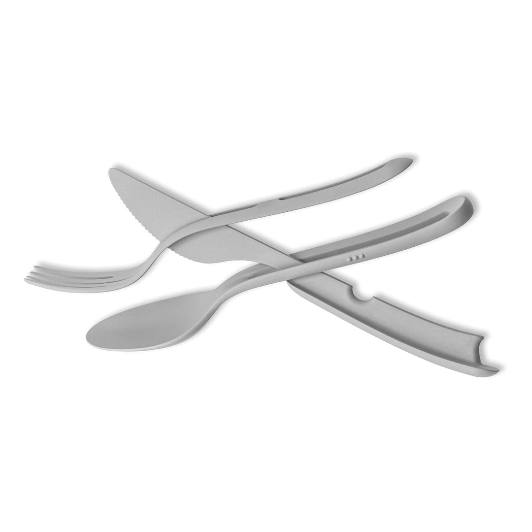 SILWY MAGNET KOBTG1 Tricky Grey Cutlery Set – Modern Stainless Steel Flatware for Everyday Use