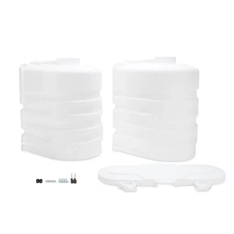 Camco Propane Tank Cover for Double 20 lb Tanks - White (Part Number 50503) by CAMCO
