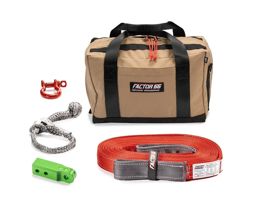 Factor 55 OWHE Vehicle Recovery Kit with Green Hitch for Medium Duty Applications