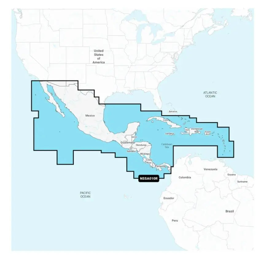 Garmin Carto Central America & Caribbean Map - Part Number 010C145120