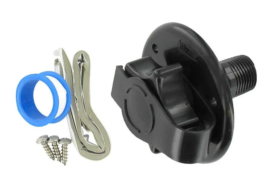 Valterra LLC Plastic Inlet Black CD - Part A010168BKV for Reliable Fluid Connection