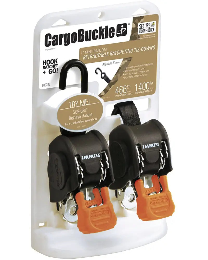 IMMI Cargobuckle Retractable Mini G-3 TI - Heavy-Duty Tie-Down Solution