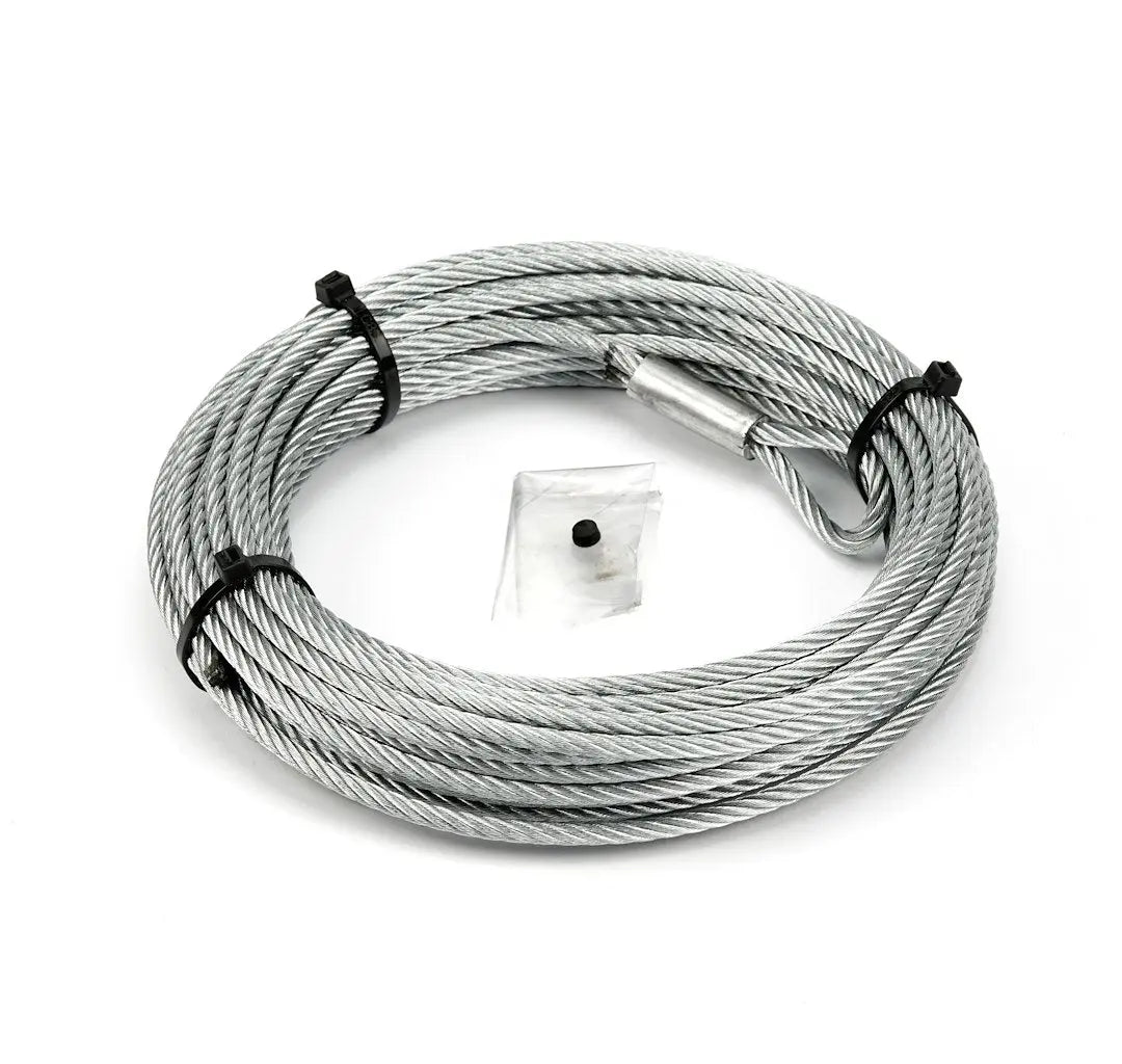 WARN Industrial 68851 Wire Rope Kit 7/32 inch x 55 feet for Heavy-Duty Lifting and Towing