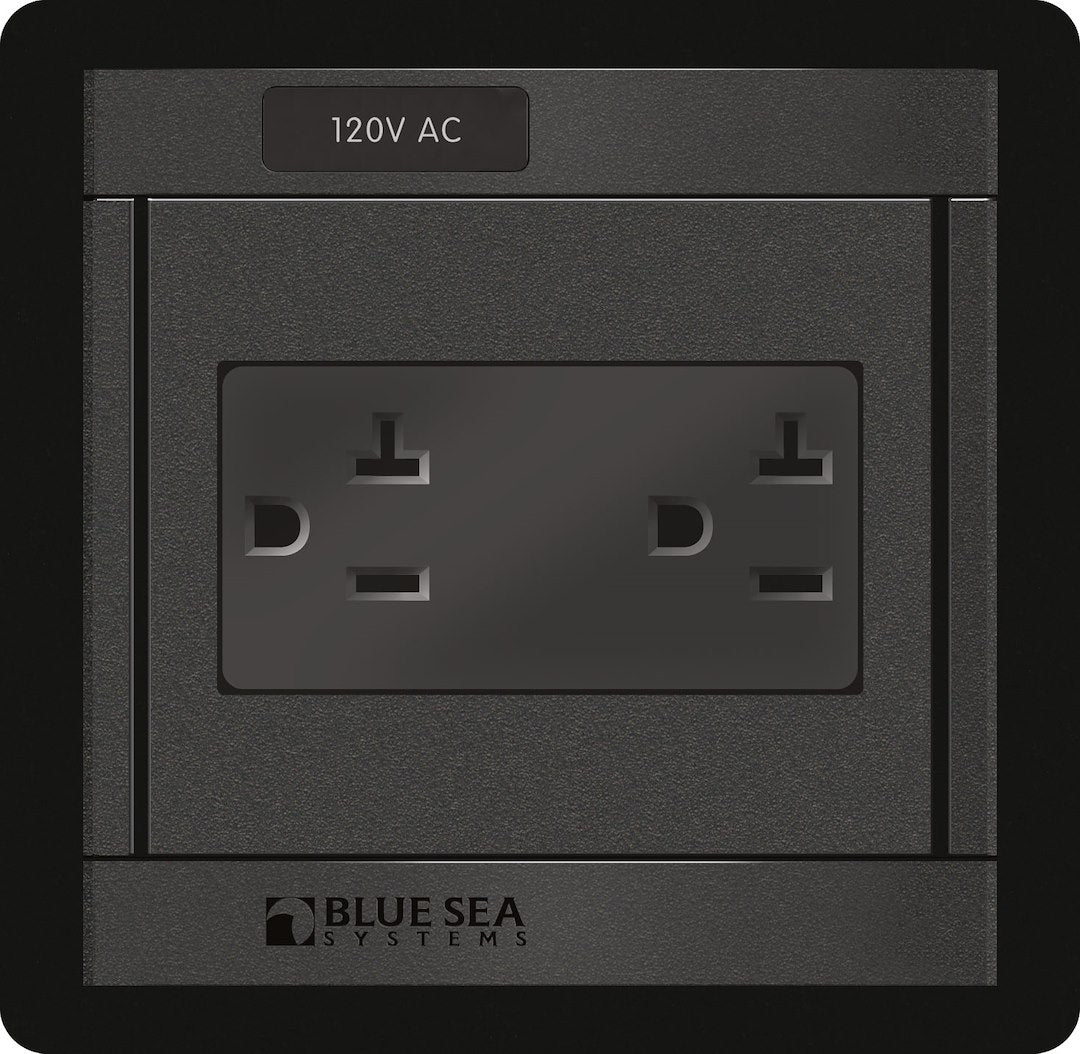 Blue Sea Systems Panel 360 120VAC Dual Outlet (Part #1479BSS)