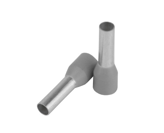 PACER RL1210MM25 Grey 12 AWG 10mm Ferrule with Collar for Secure Wire Termination